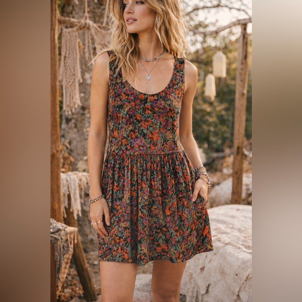 Free People Crushed Velvet Mini Dress